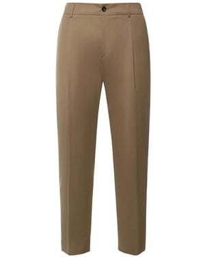 BE ABLE Pantaloni Dritti New Riccardo Con Pieghe - Neutro