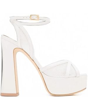 Malone Souliers Sylvie Mesh Platform Sandals - White