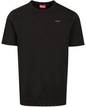 DIESEL Logo-Embroidered T-Shirt - Black