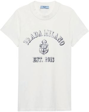 Prada Printed T-Shirt - White