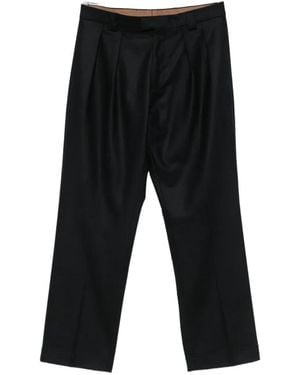 Berwich Pleated Wool Pants - Black