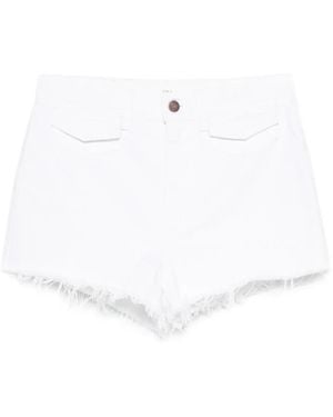 Chloé Pantalones vaqueros cortos con dobladillo deshilachado - Blanco
