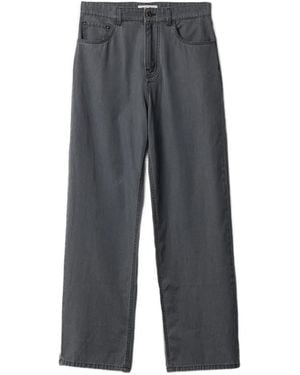 Miu Miu Logo-Embroidered Jeans - Grey