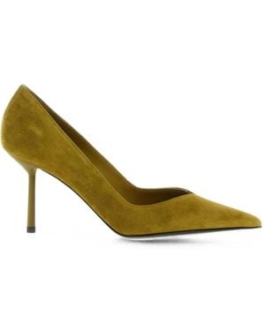 Le Silla Vivienne V-Neck Pumps - Green