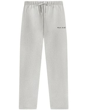 Manière De Voir Js003 Signature Wide Leg Joggers - Grey
