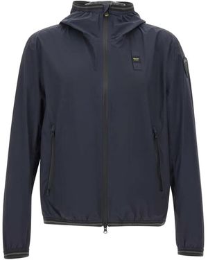 Blauer Farrin Hooded Windbreaker - Blue