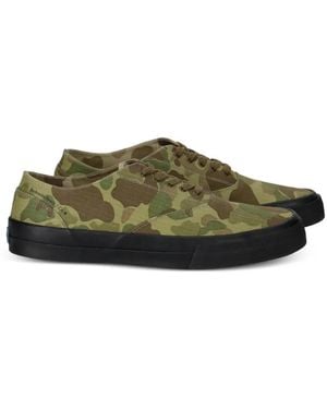 Fortela Camouflage-Print Lace-Up Trainers - Green
