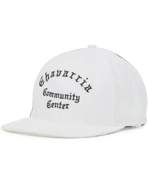 Willy Chavarria Chavarria Community Centre Embroidered Flat-Visor Cap - White