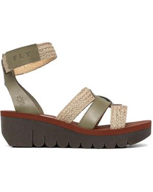 Fly London Sandali Con Strappo - Bianco