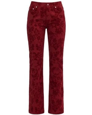 Cinq À Sept Stevie Paisley-Flocked Jeans - Red
