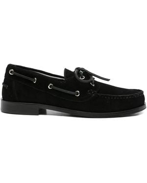 Aeyde Harris Boat Shoes - Black