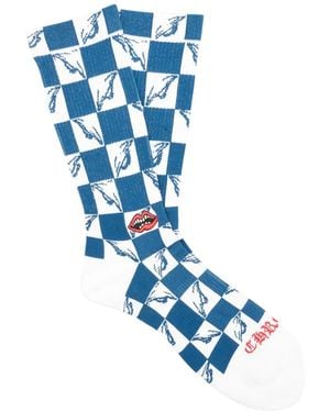 Chrome Hearts Matty Boy 99 Eyes Socks - Blue
