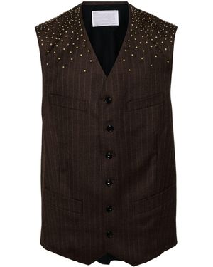 Kolor Stud-Embellished Waistcoat - Black