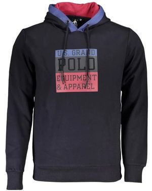 U.S. Grand Logo-Print Hoodie - Blue