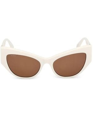 Max Mara Eyewear Lunettes De Soleil À Monture Papillon - White