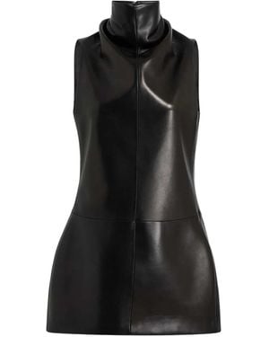 KHAITE Daria High-Neck Mini Dress - Black
