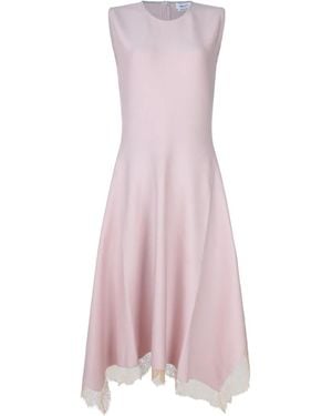 McQueen Lace-Trimmed Sleeveless Midi Dress - Pink