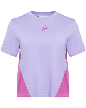 JW Anderson カラーブロック Tシャツ - パープル