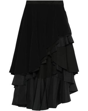 Yohji Yamamoto ラッフル スカート - ブラック