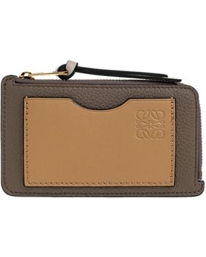 Loewe Embossed Zip-Up Wallet - Brown