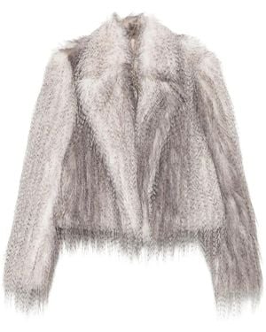 GIUSEPPE DI MORABITO Faux-Fur Jacket - Grey