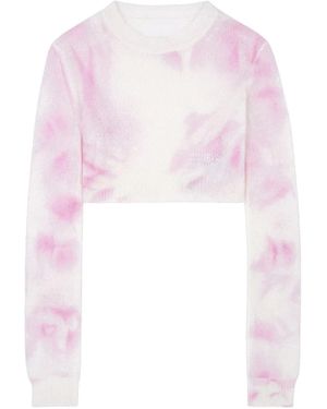 MM6 by Maison Margiela Tie-Dye Cropped Jumper - Pink