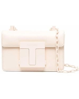 Tom Ford トム・フォード ロゴプレート ショルダーバッグ - ナチュラル