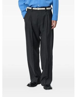 mfpen Check Pleated Trousers - Blue