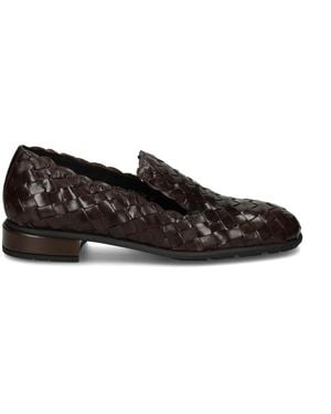 Pons Quintana Woven Leather Loafers - Black