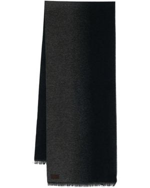 Canali Gradient-Effect Scarf - Black