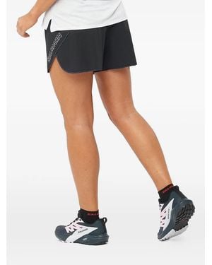 Salomon Logo-Print Running Shorts - Blue