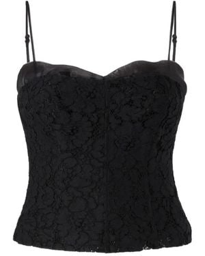Pinko Lace-Detail Top - Black
