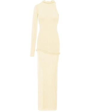 MANURI Candy One-Sleeve Maxi Dress - White
