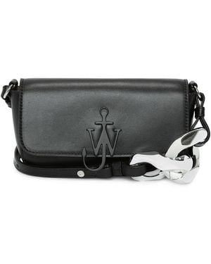 JW Anderson Bolso De Hombro Con Placa Del Logo - Gris