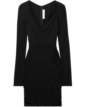 Dion Lee Pintucked Stretch-Jersey Mini Dress - Black