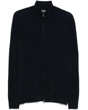 ZEGNA Fein Gestrickter Cardigan - Schwarz
