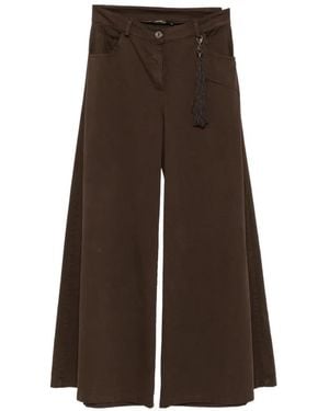 PHILIA LOFT Tassel-Detail Palazzo Pants - Brown