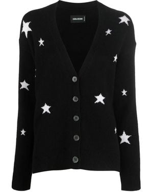 Zadig & Voltaire Mirka Stars Cashmere Cardigan - Black