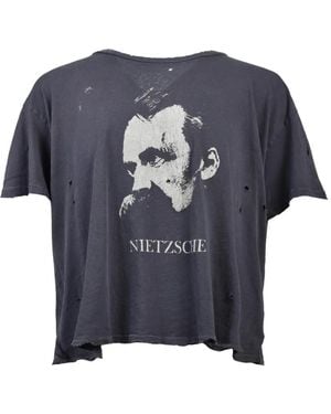 Enfants Riches Deprimes Distressed Graphic-Print T-Shirt - Blue