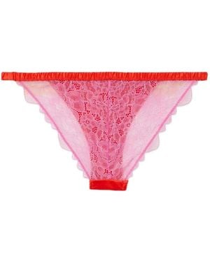 Love Stories Satin-Lace Briefs - Rosa