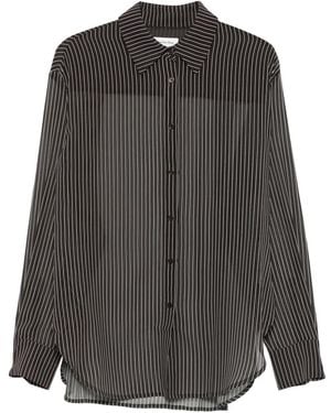 Frankie Shop Striped Button-Fastening Shirt - Grey