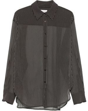 Frankie Shop Striped Button-Fastening Shirt - Grey