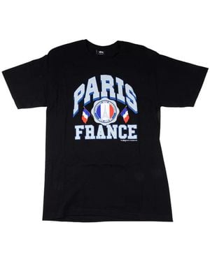 Stussy Paris France Graphic T-Shirt - Black