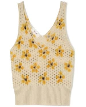 RETORI Open-Knit Cashmere Top - Metallic