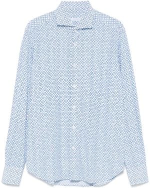 Orian Floral-Print Shirt - Blue
