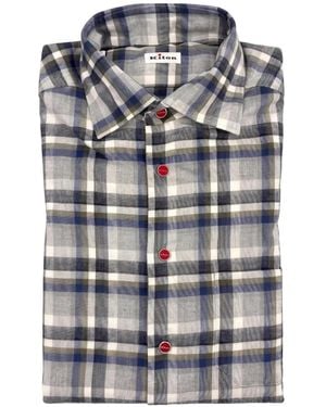 Kiton Camicia A Quadri - Grigio