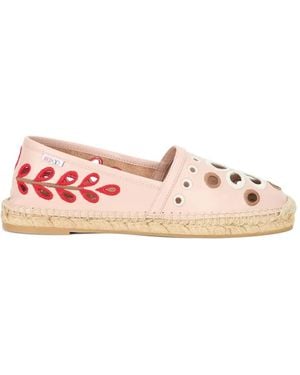 Red(V) Cut-Out Espadrilles - Pink
