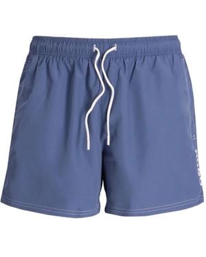HUGO Badeshorts Mit Elastischem Kordelzug - Blau