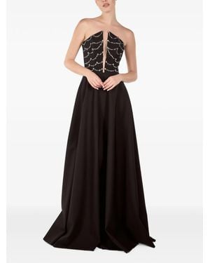 ANDREEA VENECIUC Etoile Noire Embellished Strapless Gown - Black