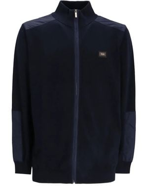 Karl Lagerfeld Cardigan Con Zip - Blu